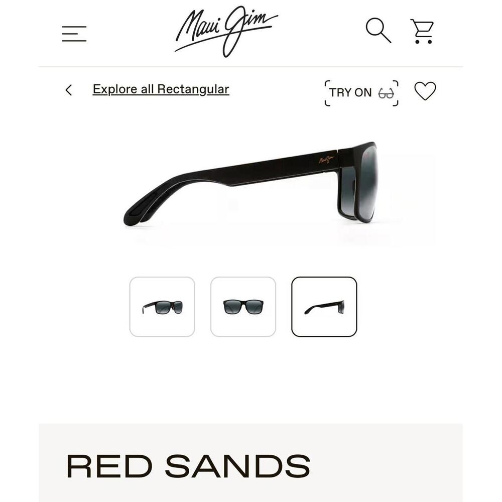 MAUI JIM | NEW | RED SANDS | 432 - 2M | MATTE BLACK | NEUTRAL GREY - Picture 6 of 10
